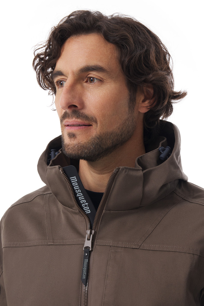 Parka imperméable mi-saison homme marron | Mousqueton