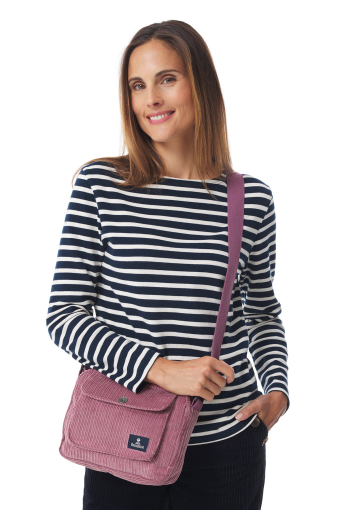 Sac bandoulière en velours côtelé | Mousqueton