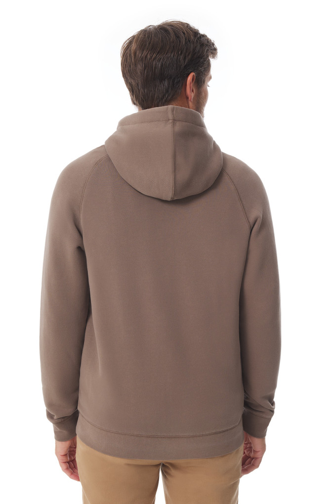 Sweat zippé à capuche homme marron pécan | Mousqueton