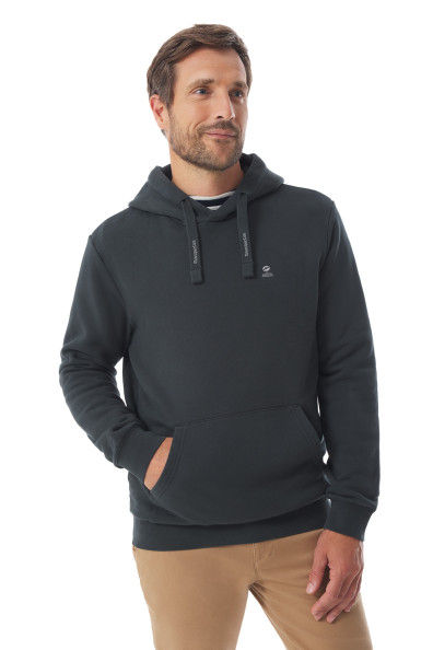 Sweat à capuche vert foncé molletonné homme | Mousqueton