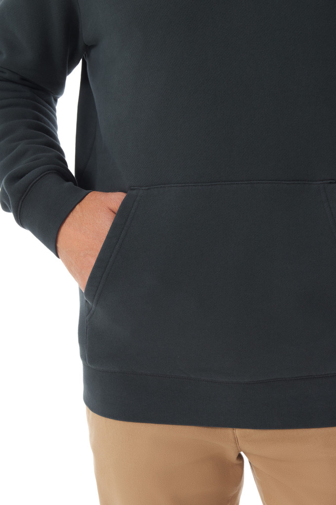 Sweat à capuche vert foncé molletonné homme | Mousqueton