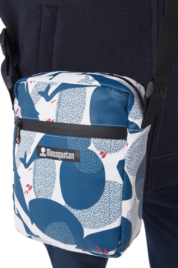 Sac imperméable à motifs baleine | Mousqueton