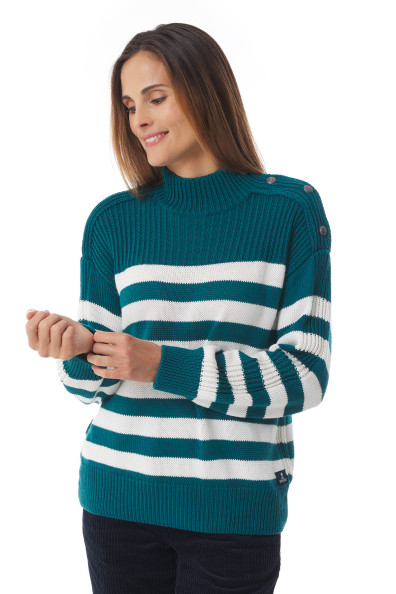 Pull marinière en laine femme | Mousqueton
