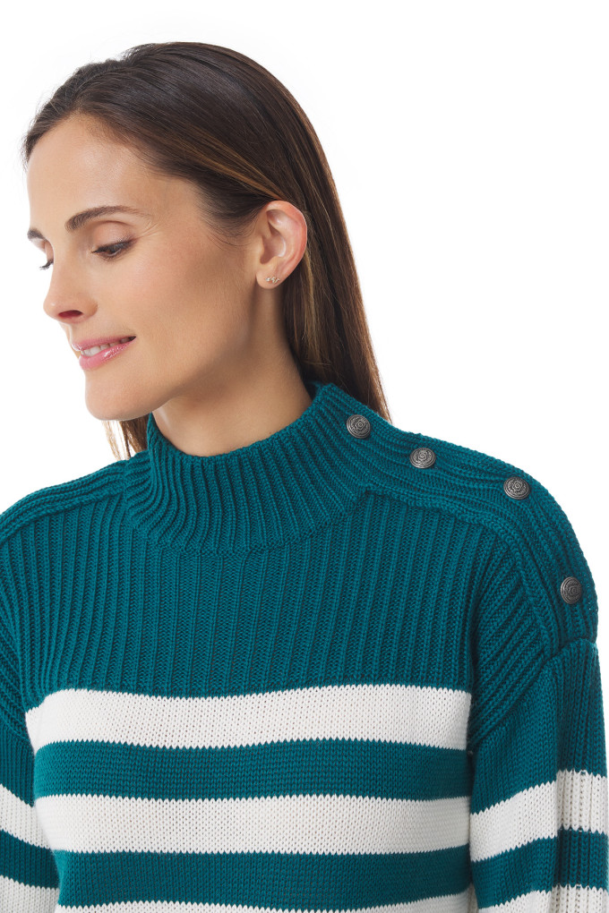 Pull marinière en laine femme | Mousqueton