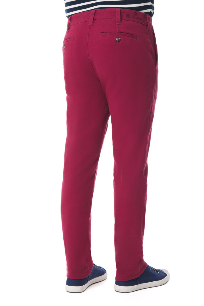 Pantalon chino homme en twill de coton rouge brique | Mousqueton