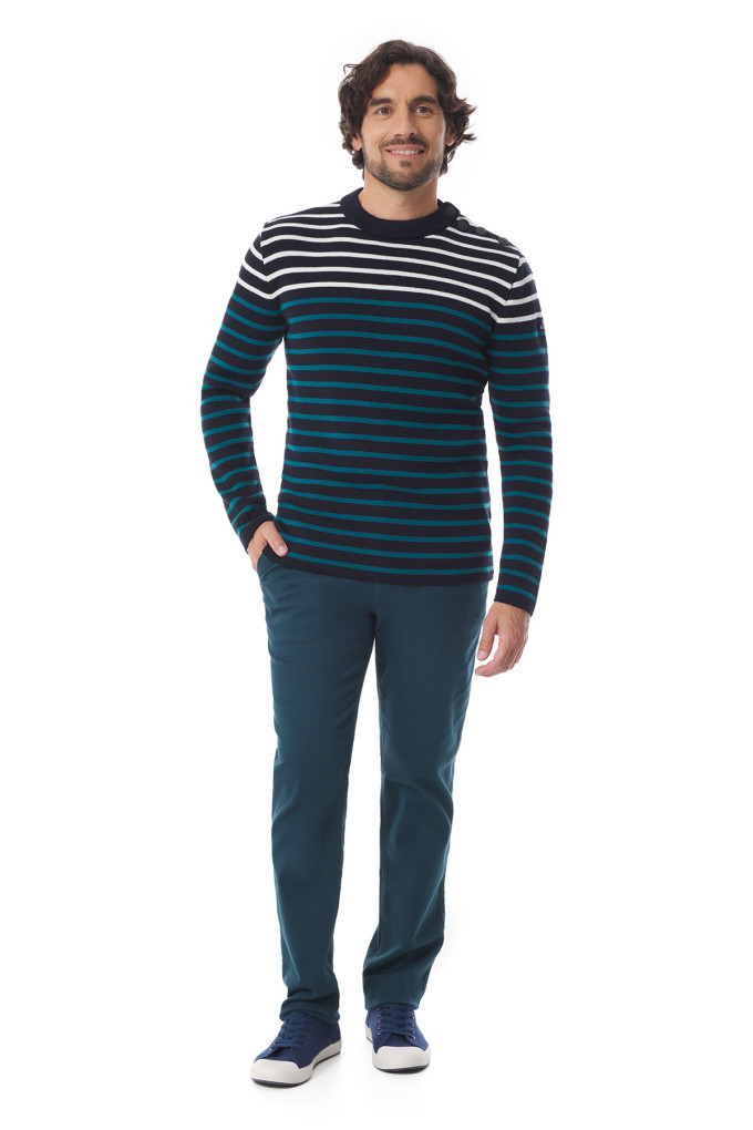 Pantalon droit homme bleu pétrole | Mousqueton