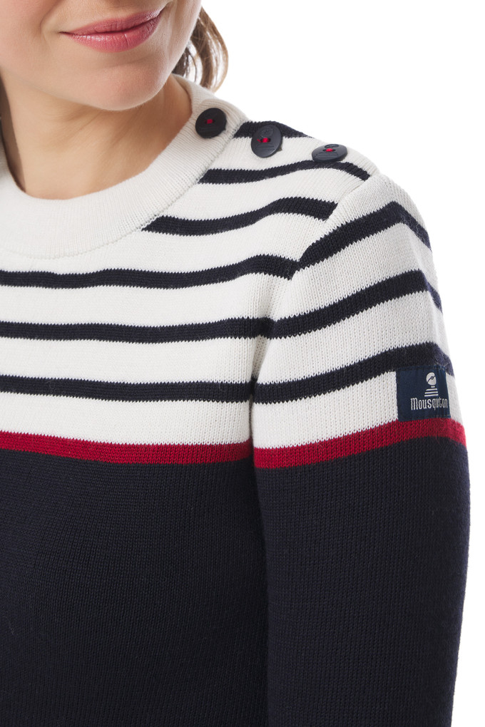 Pull marin rayé femme multicolore | Mousqueton