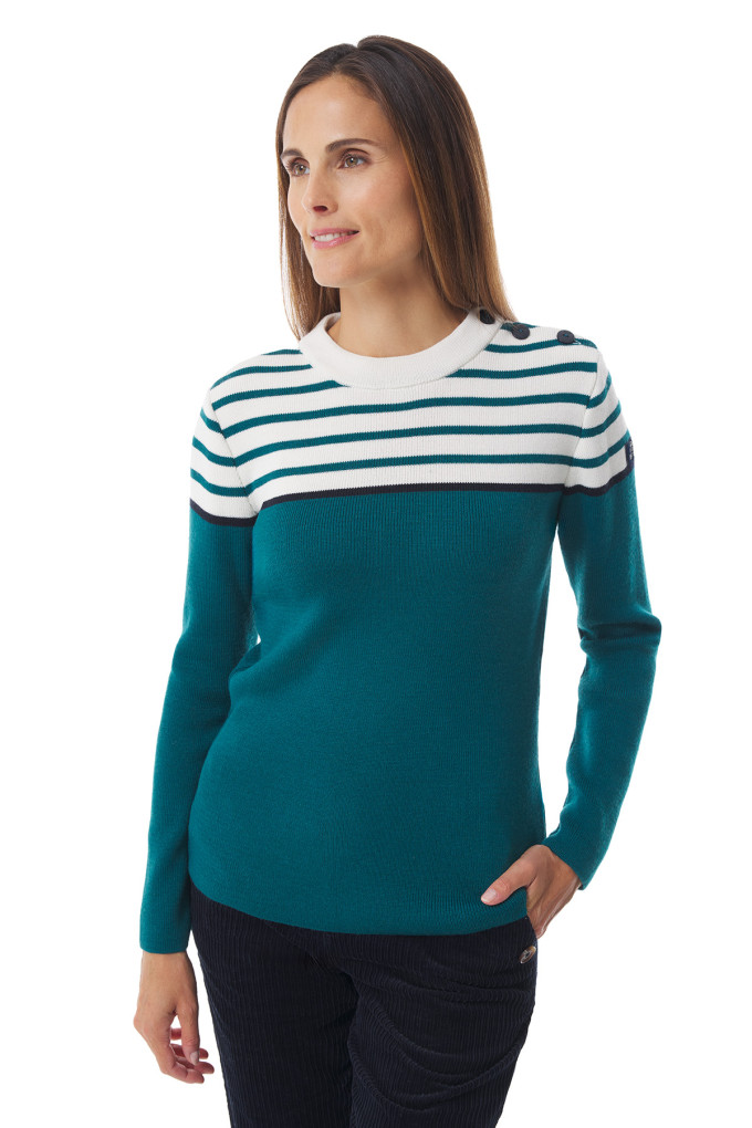 Pull marin rayé femme multicolore | Mousqueton
