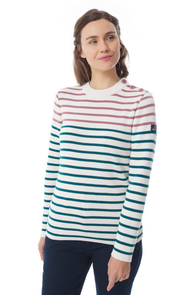 Pull marin rayé femme multicolore | Mousqueton