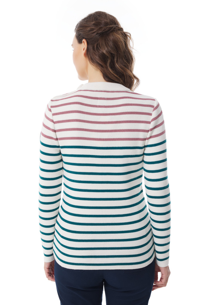 Pull marin rayé femme multicolore | Mousqueton