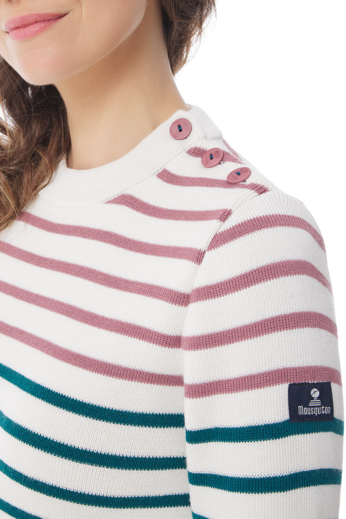 Pull marin rayé femme multicolore | Mousqueton