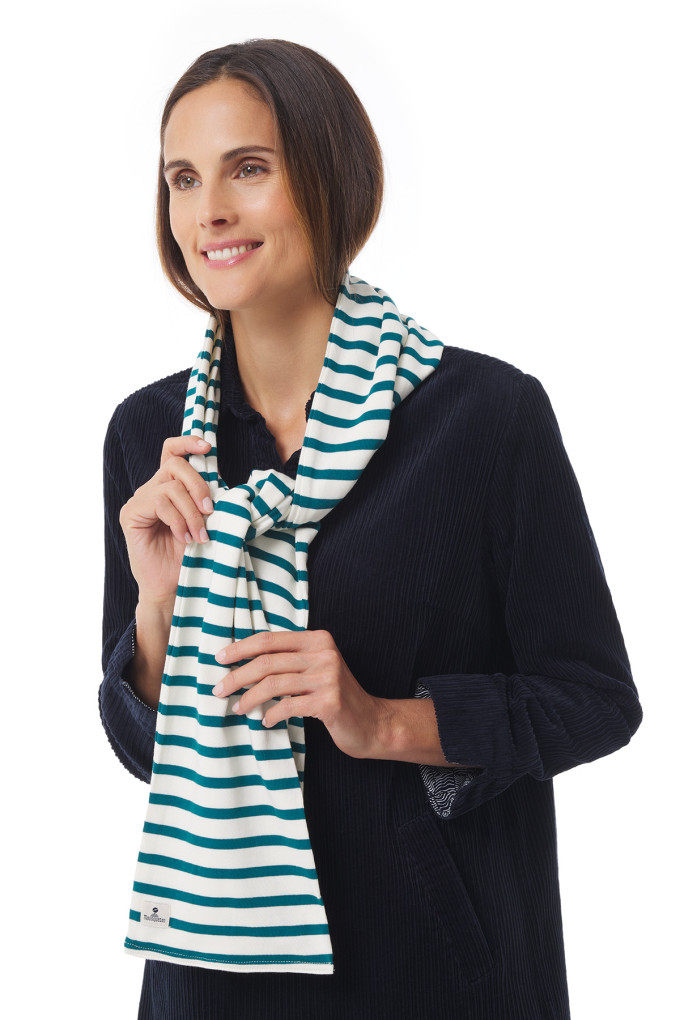 Echarpe rayée en coton | Mousqueton