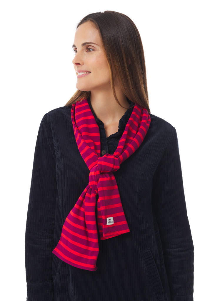 Echarpe rayée en coton | Mousqueton
