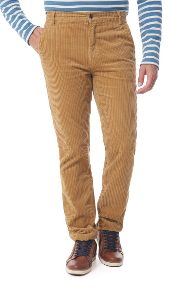 Pantalon homme en velours côtelé beige | Mousqueton