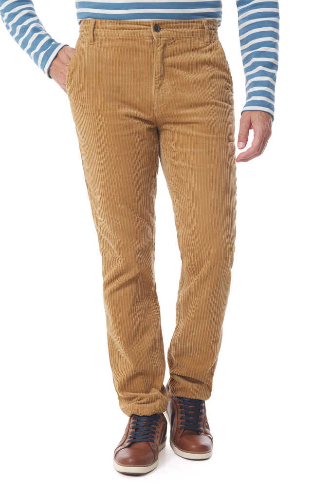 Pantalon homme en velours côtelé beige | Mousqueton