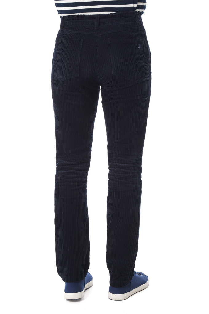 Pantalon homme en velours côtelé bleu marine | Mousqueton