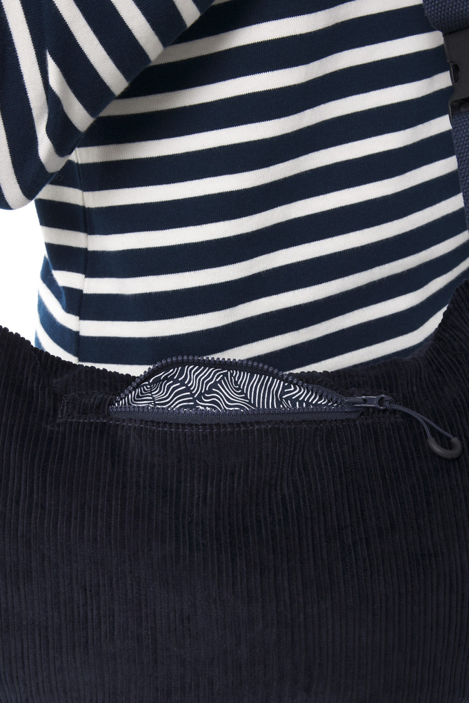 Sac banane en velours côtelé | Mousqueton