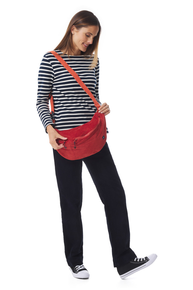 Sac banane en velours côtelé | Mousqueton