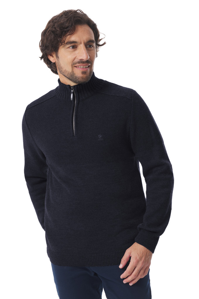 Pull camionneur homme bleu marine | Mousqueton