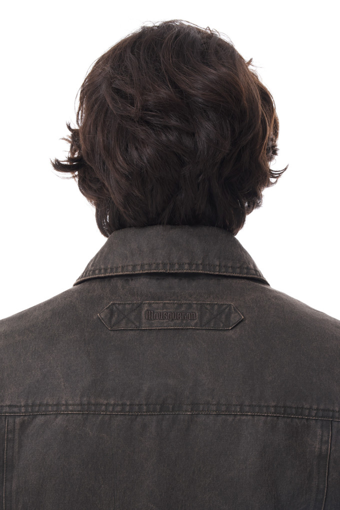 Veste homme marron en toile enduite | Mousqueton