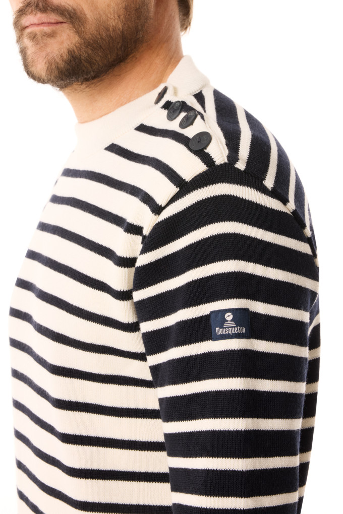 Sailor jumper with contrasted stripes for men Tim pone - Made in Europe