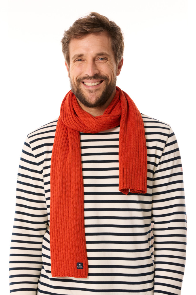 Echarpe cotelée en laine | Mousqueton