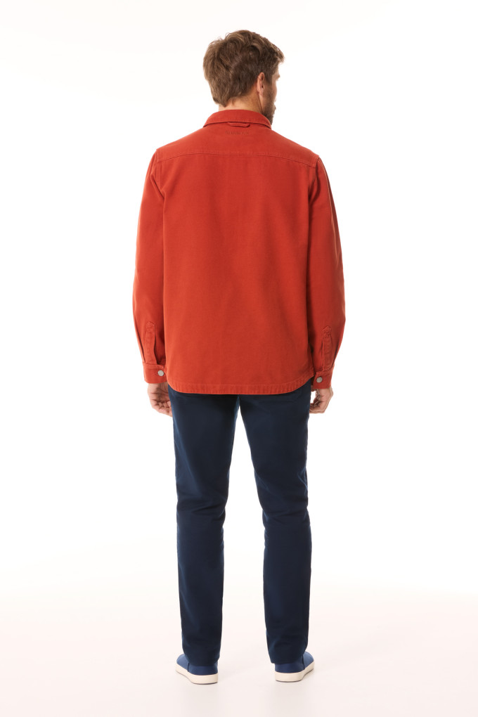 Veste surchemise homme orange tuile | Mousqueton