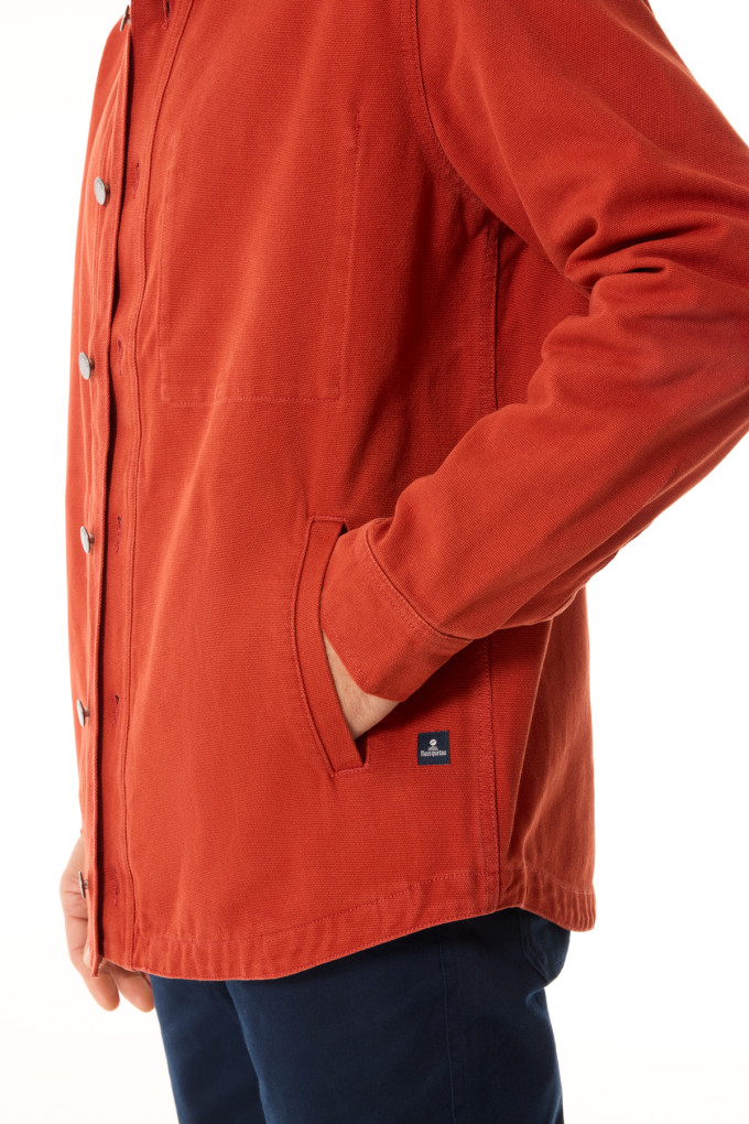 Veste surchemise homme orange tuile | Mousqueton