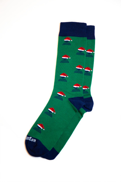Pine green Christmas socks | Mousqueton