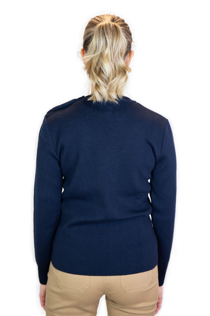 Pull en laine Femme bleu marine | Mousqueton
