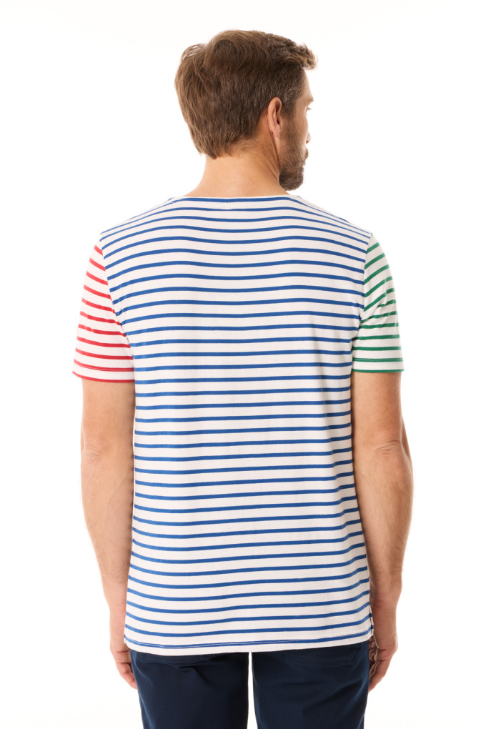 T-shirt rayé manches courtes homme | Mousqueton