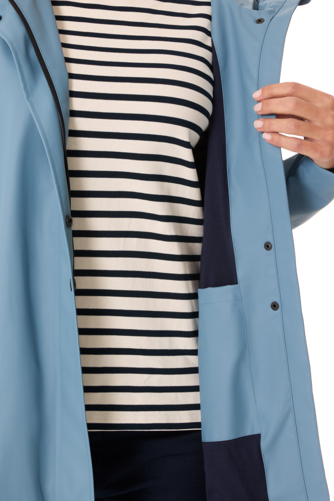 Ciré à capuche femme bleu provençal | Mousqueton