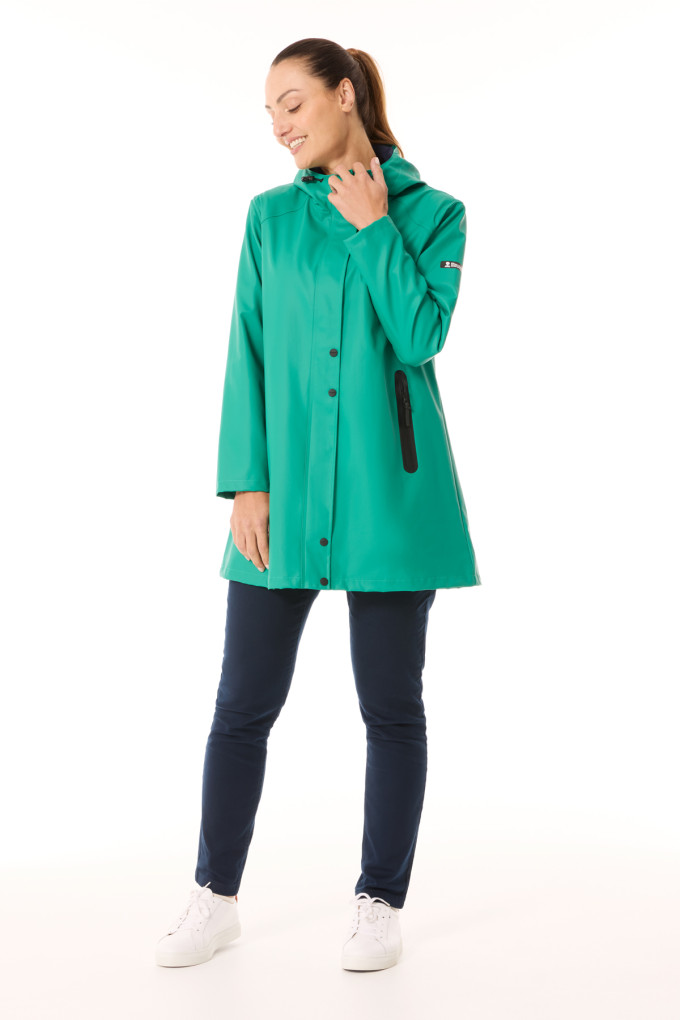 Ciré à capuche femme vert jade | Mousqueton