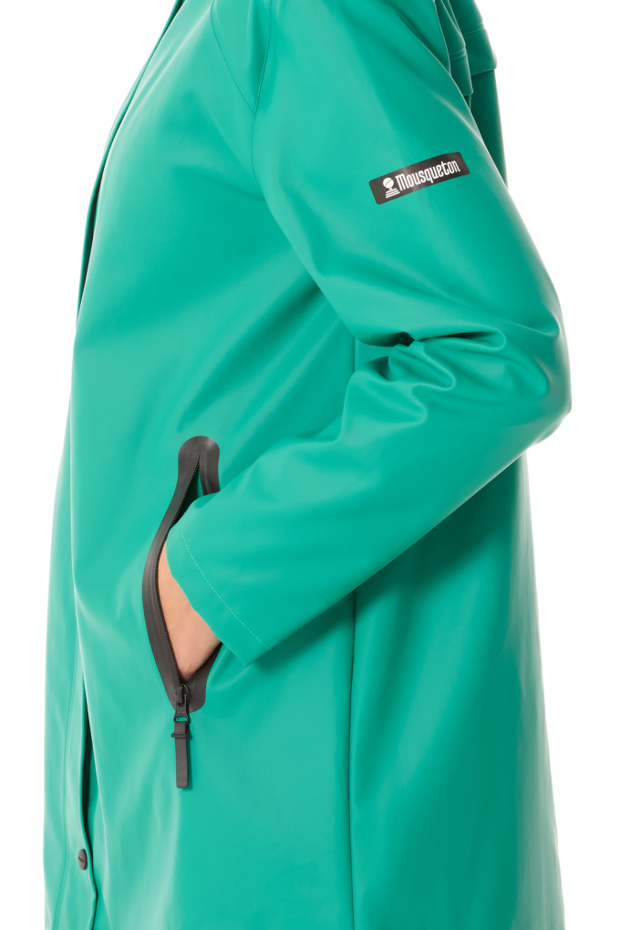 Ciré à capuche femme vert jade | Mousqueton