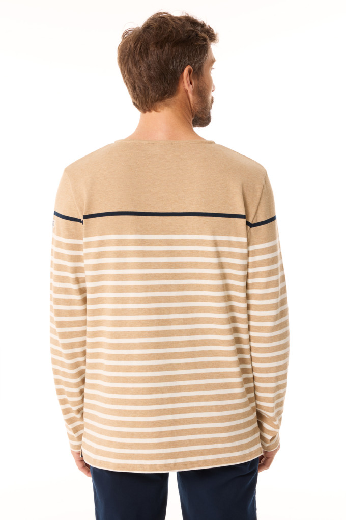Marinière homme beige et bleu marine | Mousqueton