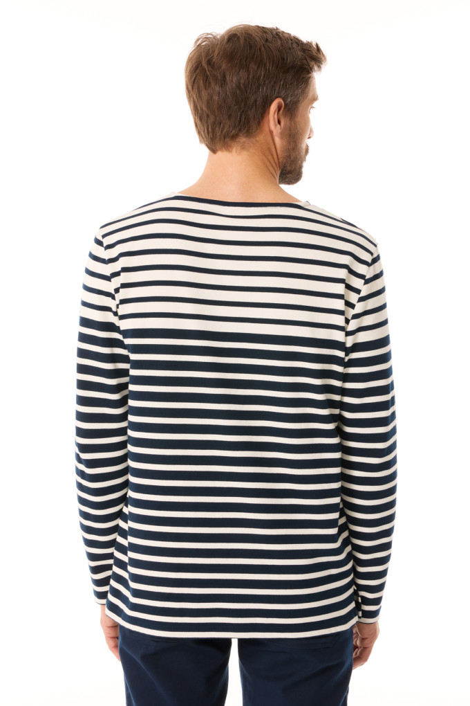 Marinière manches longues Homme bicolore marine | Mousqueton