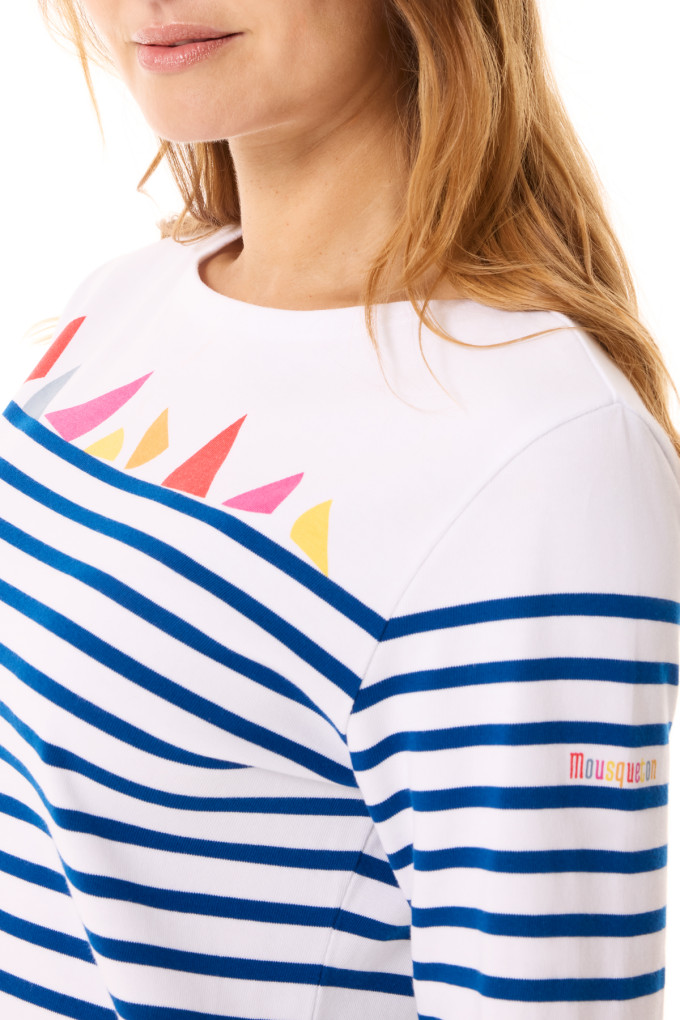 Marinière Femme motif drapeaux multicolores | Mousqueton
