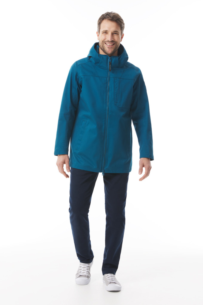 Parka imperméable mi-saison homme bleu abysse | Mousqueton