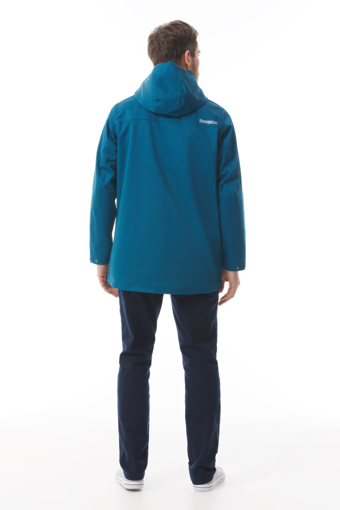 Parka imperméable mi-saison homme bleu abysse | Mousqueton