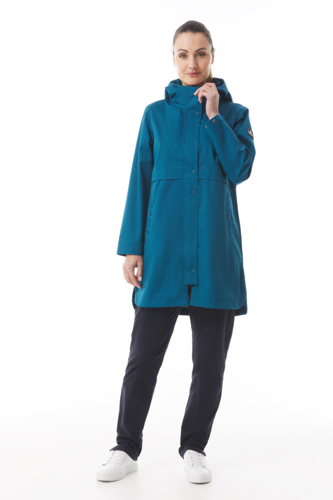 Parka imperméable mi-saison femme bleu abysse | Mousqueton