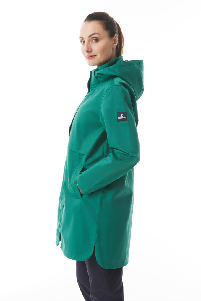 Parka imperméable mi-saison femme vert jade | Mousqueton