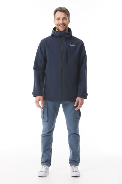 Veste coupe-vent compacte bleu marine | Mousqueton