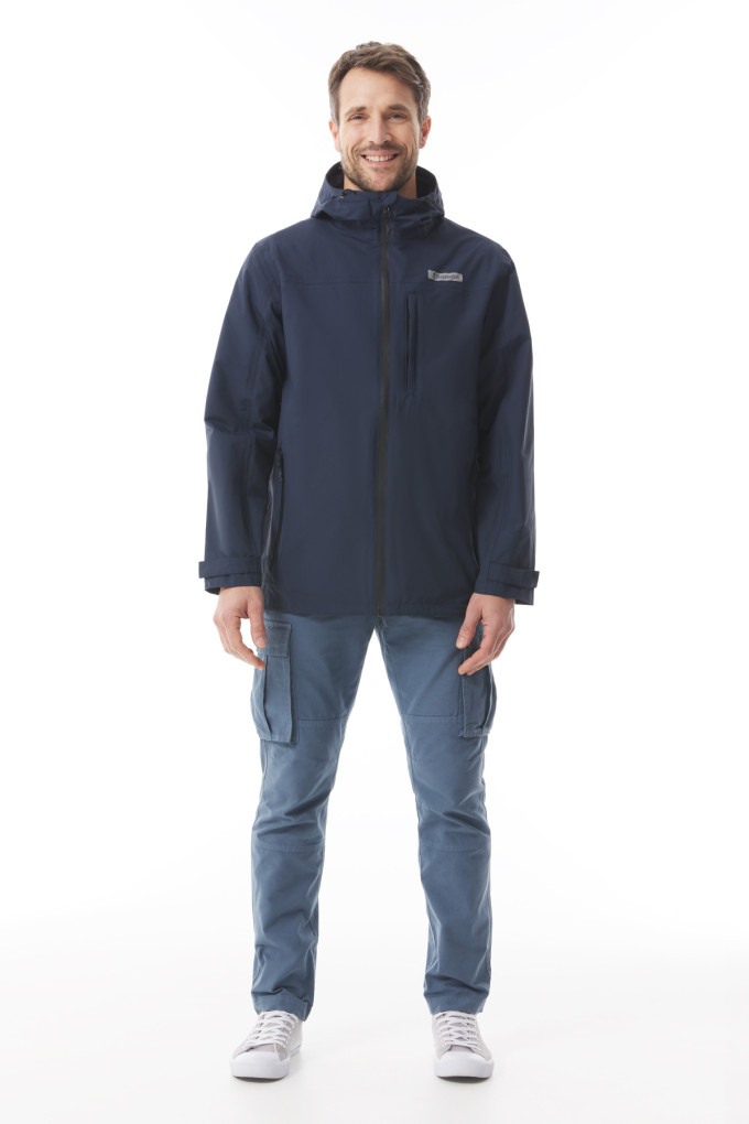Veste coupe-vent compacte bleu marine | Mousqueton