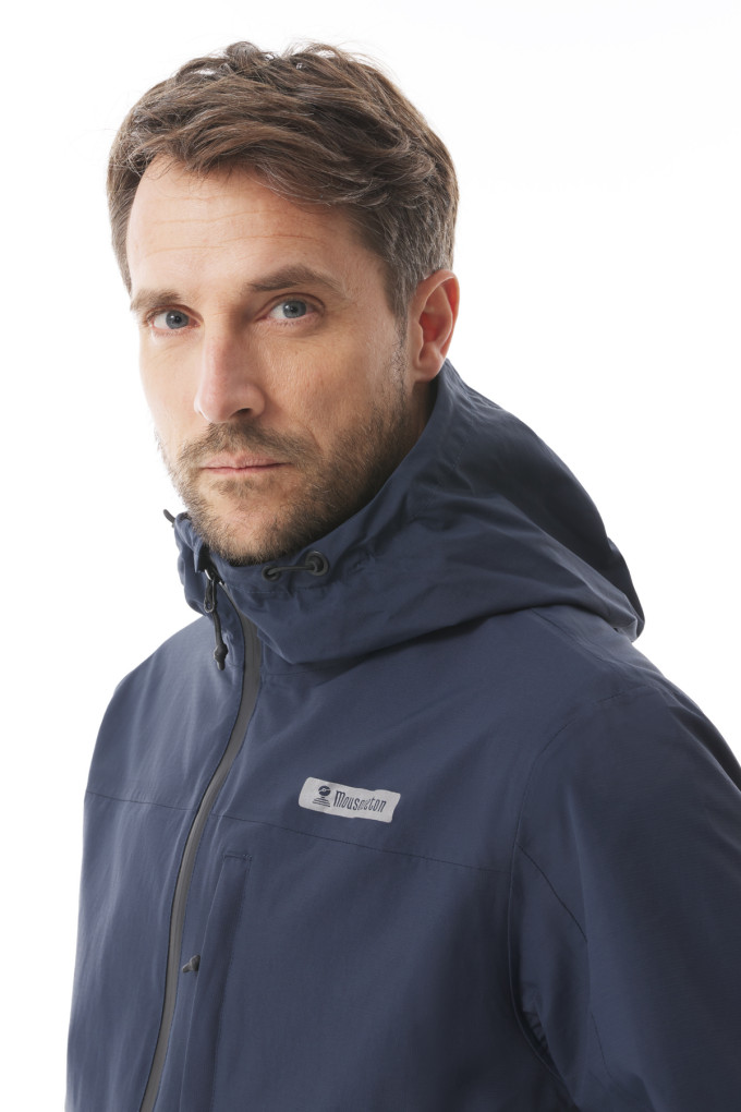 Veste coupe-vent compacte bleu marine | Mousqueton