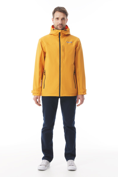 Veste coupe-vent compacte jaune orangé | Mousqueton