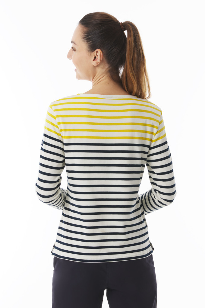 Marinière manches longues bicolore marine et jaune  | Mousqueton