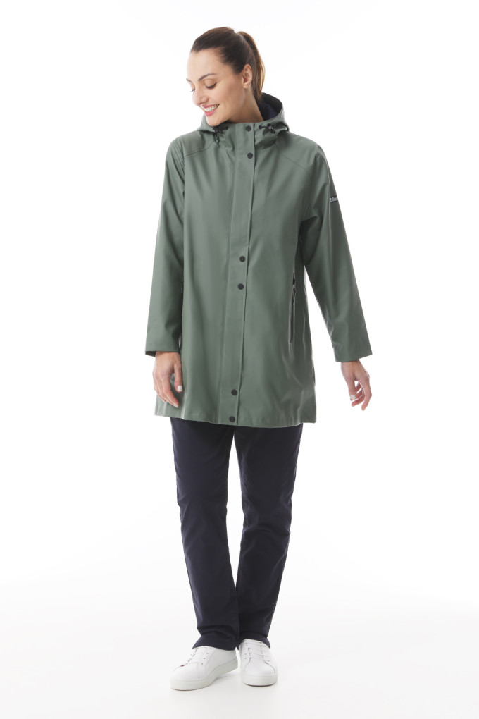 Ciré à capuche femme vert kaki | Mousqueton