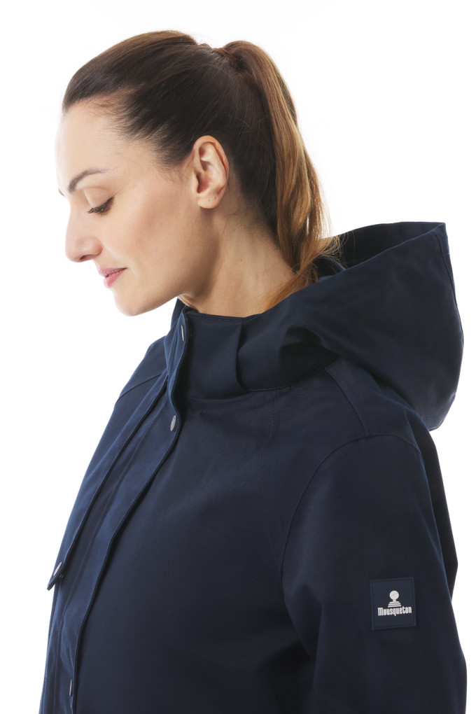 Veste imperméable et modulable mi-saison bleu marine | Mousqueton