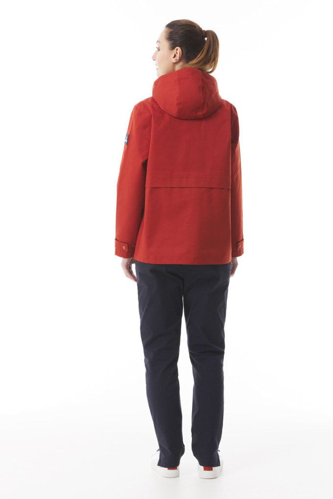 Veste imperméable et modulable mi-saison orange tuile | Mousqueton