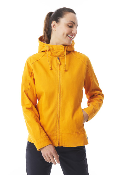 Veste à capuche en toile Femme jaune orangé | Mousqueton